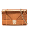 Dior Metallic Patent Microcannage Diorama Wallet on Chain Secondhand