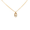 Dior Gold Plated CD Logo Oval Pendant Necklace Secondhand