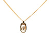 Dior Gold Plated CD Logo Oval Pendant Necklace Secondhand
