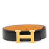 Secondhand Hermès Box Calf and Courchevel Constance H Reversible Belt