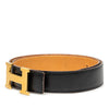 Secondhand Hermès Box Calf and Courchevel Constance H Reversible Belt