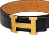 Secondhand Hermès Box Calf and Courchevel Constance H Reversible Belt