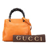 Gucci Small Calfskin Bamboo Shopper Satchel Secondhand