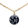 Chanel CC Gold Plated Resin and Faux Pearl Round Pendant Necklace Secondhand