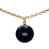 Chanel CC Gold Plated Resin and Faux Pearl Round Pendant Necklace Secondhand