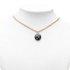 Chanel CC Gold Plated Resin and Faux Pearl Round Pendant Necklace Secondhand