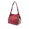 Burberry Small Derby Calfskin and House Check Canvas Canterbury Tote Secondhand