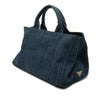Prada Denim Canapa Logo Tote Secondhand