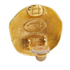 Chanel Gold Plated CC Round Clip-on Earrings Secondhand