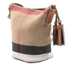 Burberry Mini Mega Check Canvas Ashby Tassel Bucket Bag Secondhand
