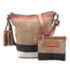 Burberry Mini Mega Check Canvas Ashby Tassel Bucket Bag Secondhand
