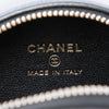 Secondhand Chanel CC Lambskin and Metal Camellia Round Clutch with Chain