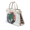 Burberry Medium Leather and House Check Canvas Pallas Head Banner Satchel Secondhand