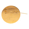 Chanel Gold Plated Enamel Coco Star Logo Round Brooch Secondhand