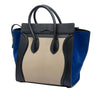 Celine Mini Tricolor Calfskin and Suede Luggage Tote Secondhand