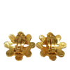 Chanel CC Gold Plated Floral Clip On Earrings Secondhand