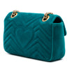 Gucci Small GG Marmont Matelasse Velvet Shoulder Bag Secondhand