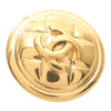 Chanel CC Gold Plated Round Clip On Earrings Secondhand