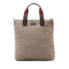 Secondhand Gucci GG Canvas Web Vertical Tote