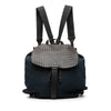 Bottega Veneta Canvas and Nappa Intrecciato Flap Backpack Secondhand