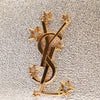 Saint Laurent Metallic Textured Calfskin Star Monogram Kate Crossbody Secondhand