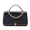 Chanel Chevron Sheepskin Stitched Chain Top Handle Flap Secondhand