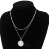Hermès Sterling Silver and 18K Rose Gold Ex-Libris Long Necklace Secondhand