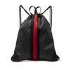 Gucci GG Supreme Web Drawstring Backpack Secondhand