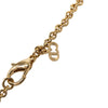 Dior Gold Plated Strass Logo Pendant Necklace Secondhand