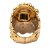 Gucci Gold Plated Crystal Lion Head Ring Secondhand