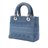 Dior Medium Embroidered Canvas Cannage Lady D Lite Secondhand