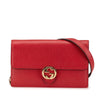 Gucci Leather Interlocking G Dollar Wallet on Chain Secondhand