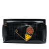 LOEWE Linen Embossed Patent Anagram Mechano Pin T Pouch Secondhand