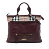 Burberry House Check Trimmed Leather Big Crush Convertible Tote Secondhand