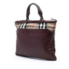 Burberry House Check Trimmed Leather Big Crush Convertible Tote Secondhand