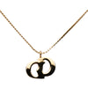 Dior Gold Plated CD Logo Pendant Necklace Secondhand