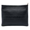 Dior Embossed Calfskin Logo Zip Clutch Secondhand