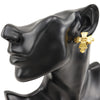 Chanel CC Gold Plated Cross Clip On Earrings Secondhand