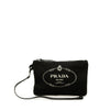 Prada Canvas Canapa Logo Wristlet Pouch Secondhand