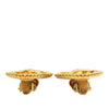 Chanel CC Gold Plated Square Clip On Earrings Secondhand
