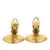 Chanel CC Gold Plated Square Clip On Earrings Secondhand