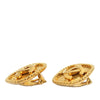 Chanel CC Gold Plated Square Clip On Earrings Secondhand