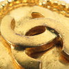 Chanel CC Gold Plated Square Clip On Earrings Secondhand