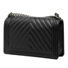 Chanel Medium Chevron Lambskin Boy Flap Secondhand