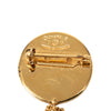 Chanel CC Gold Plated Quilted Flap Bag Medallion Brooch Secondhand