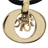 Secondhand Dior Convertible Gold Plated Logo Oval Pendant Necklace