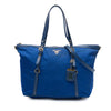 Prada Saffiano Trimmed Tessuto Zip Top Convertible Tote Secondhand