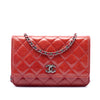Chanel Paris Dallas CC Quilted Patent Goatskin Wallet on Chain Secondhand