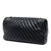 Chanel Jumbo Chevron Iridescent Calfskin Surpique Flap Secondhand