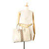 Gucci Calfskin and GG Canvas Nailhead Tote Secondhand